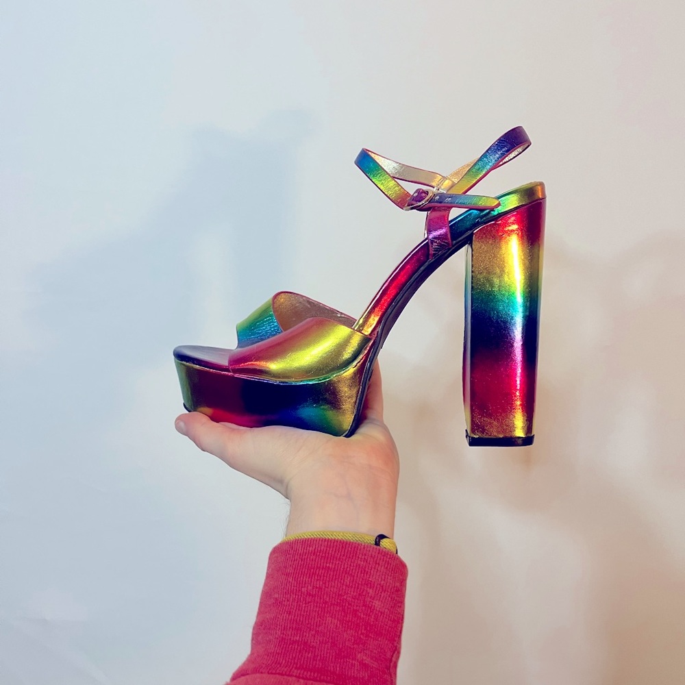 Rainbow heels